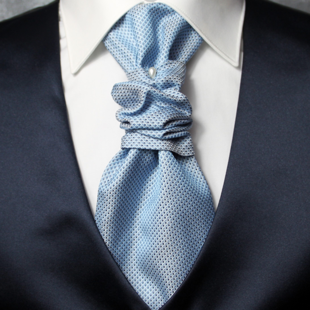 Plastron viscosa rombetti azzurro – blu