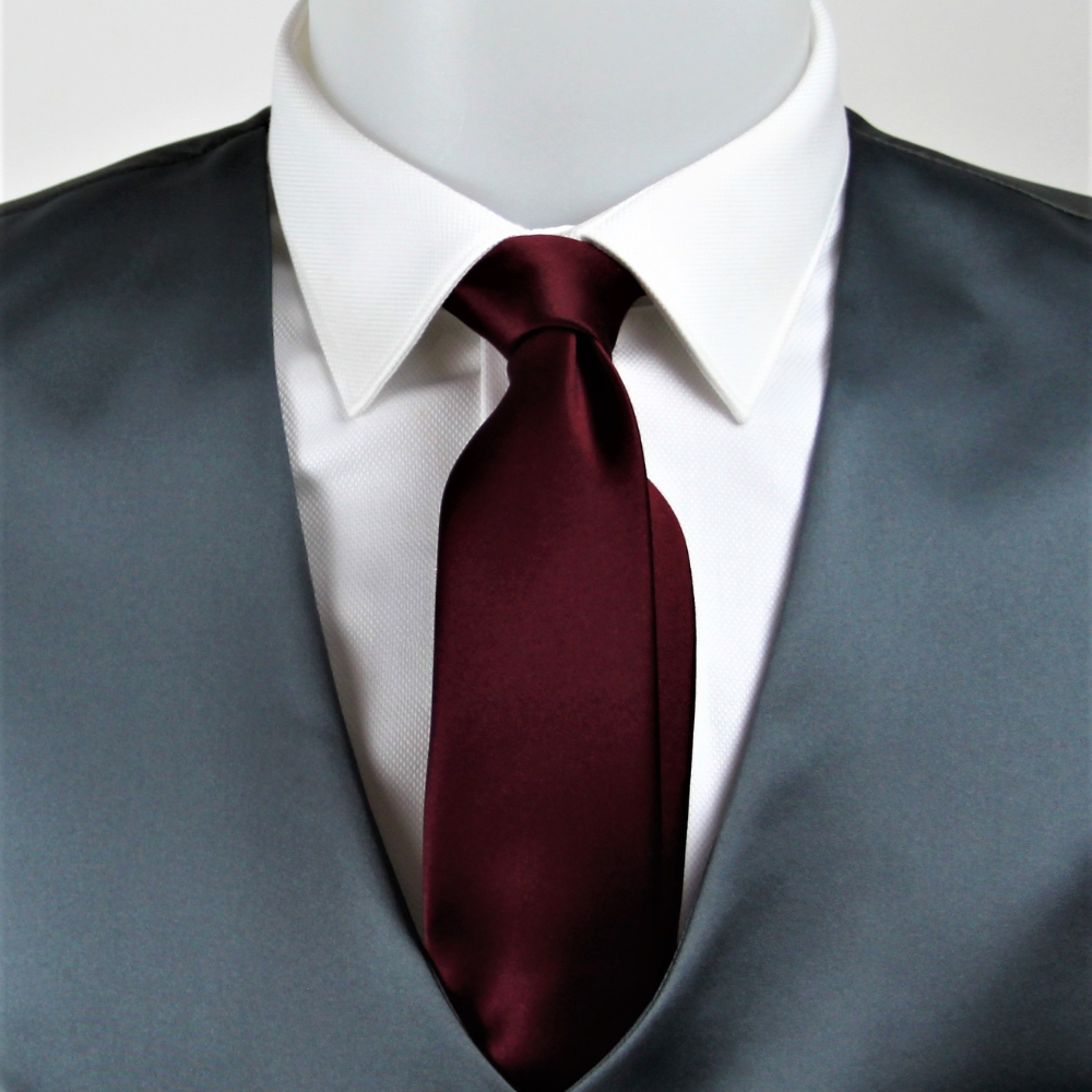 Cravatta viscosa bordeaux