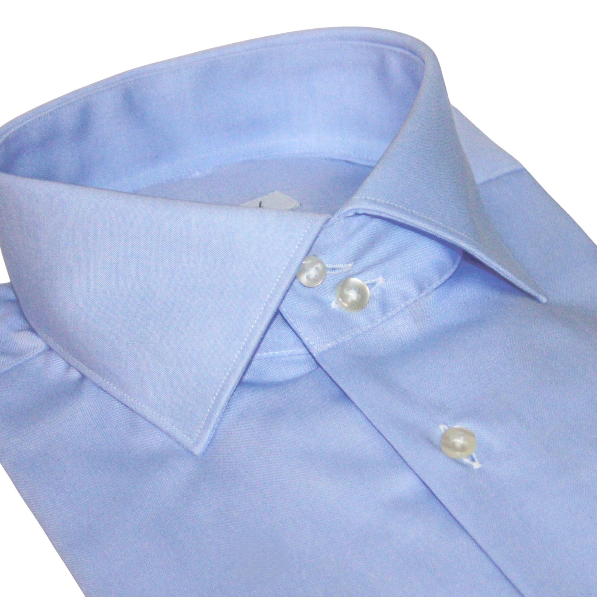 Oxfordino Celeste - Doppio ritorto - Facile stiro - 100% cotone - Collo York - Polso classico - immagine 2