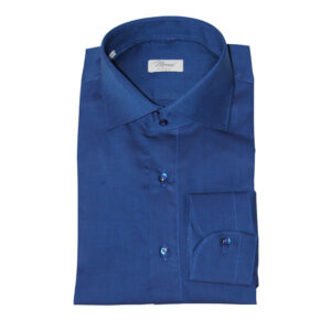 Camicia Nido d'ape color Bluette 100% Cotone - Doppio ritorto - Collo York - Polso Classico