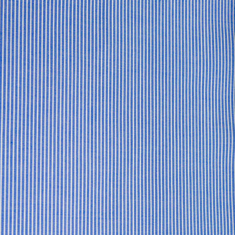 POPELINE AZZURRO MILLERIGHE BIANCO – 100% COTONE