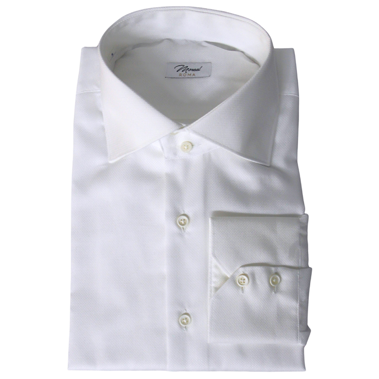 Camicia Armaturato bianco 100% Cotone – Doppio ritorto – Collo York – Polsino Hobby