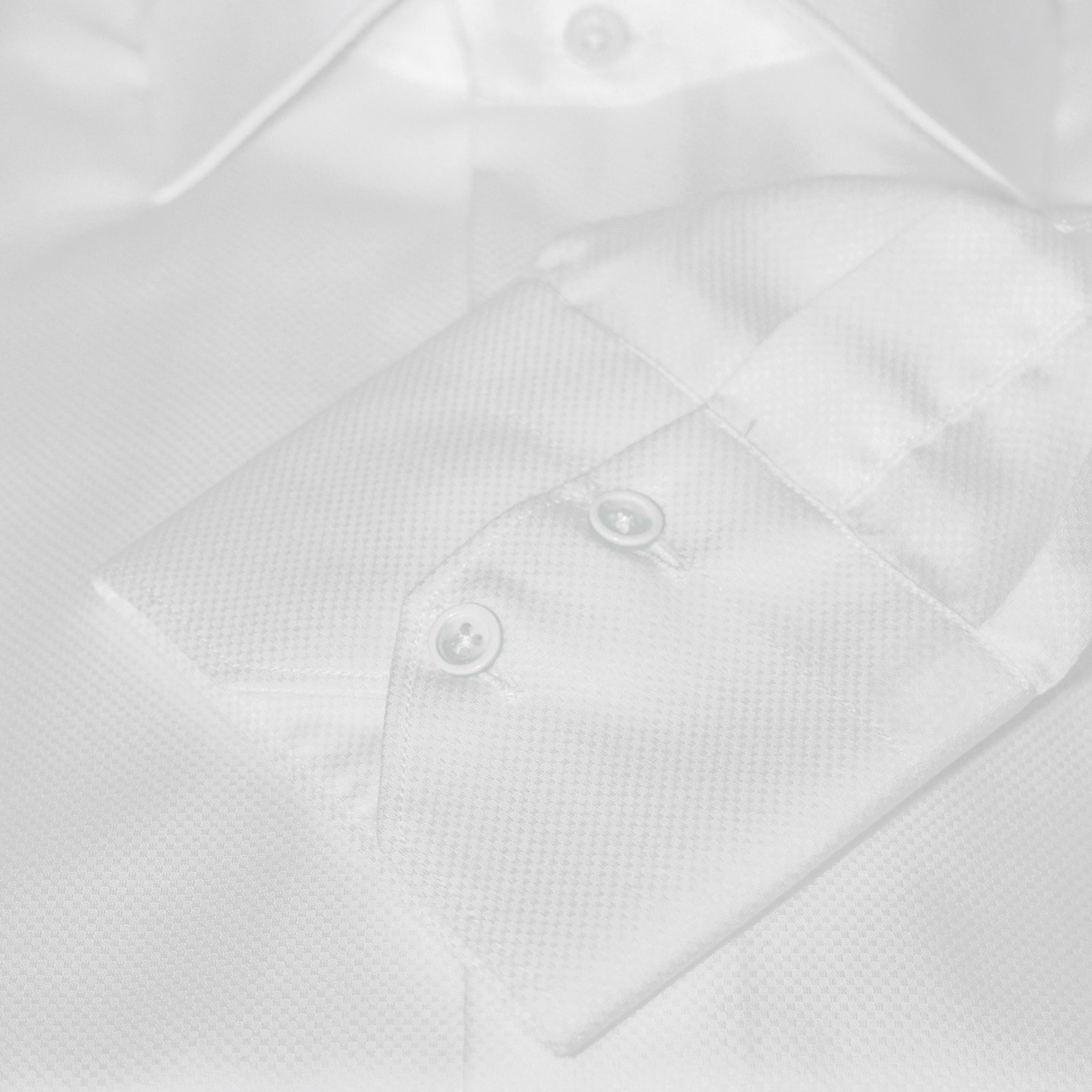 Camicia 100% Cotone armaturato bianco collo alto a due bottoni - York - - immagine 3