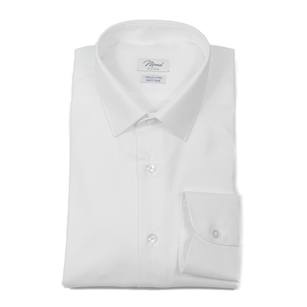 Camicia Oxfordino Bianco | Collo Zurigo polso classico stondato