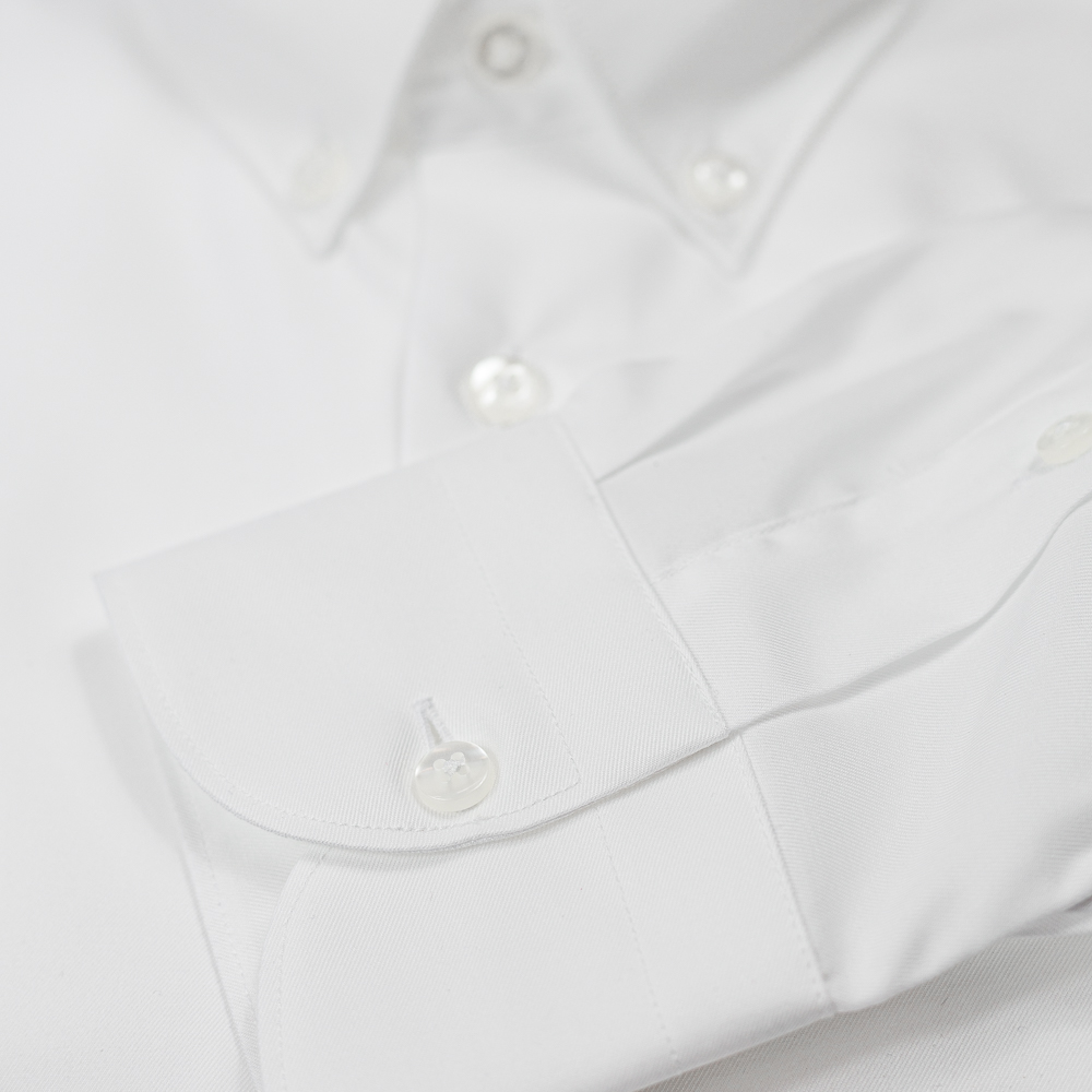 Camicia Twill Bianco | Collo Sir Button Down - immagine 3
