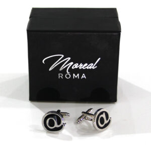 Gemelli acciaio e smalto chiocciola @