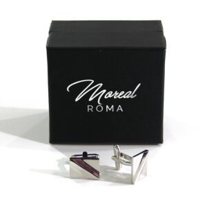 Gemelli acciaio rettangolo