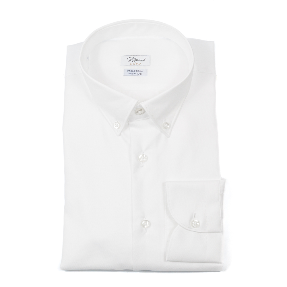 Camicia Twill Bianco | Collo Sir Button Down