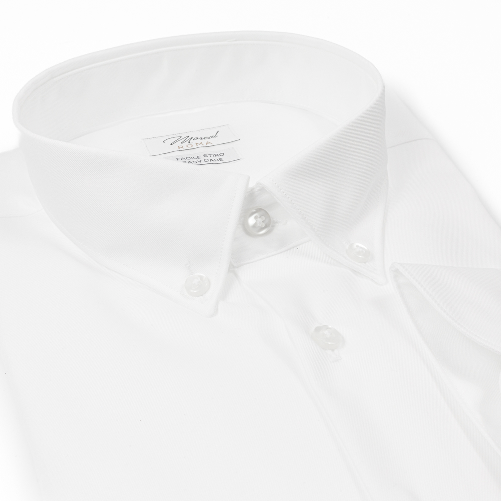 Camicia Twill Bianco | Collo Sir Button Down - immagine 2