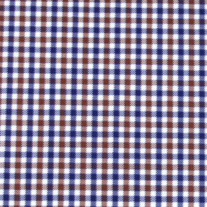 TWILL QUADRETTO MARRONE E CELESTE