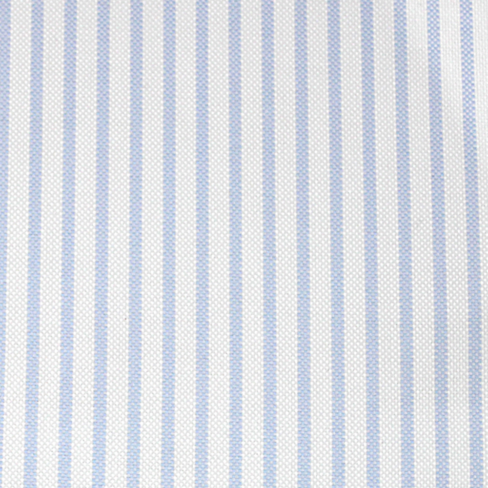 OXFORD RIGA CELESTE - DOPPIO RITORTO - 100% COTONE FACILE STIRO