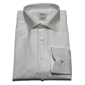 1389L SPIGATO BIANCO - 100% COTONE - FACILE STIRO - COLLO MENTONE - POLSO CLASSICO - 79,00 € (2)