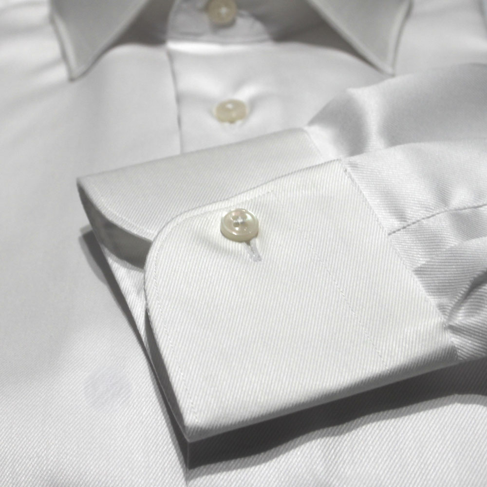 Moreal roma Camicia Twill Bianco | Collo Mentone e polso classico