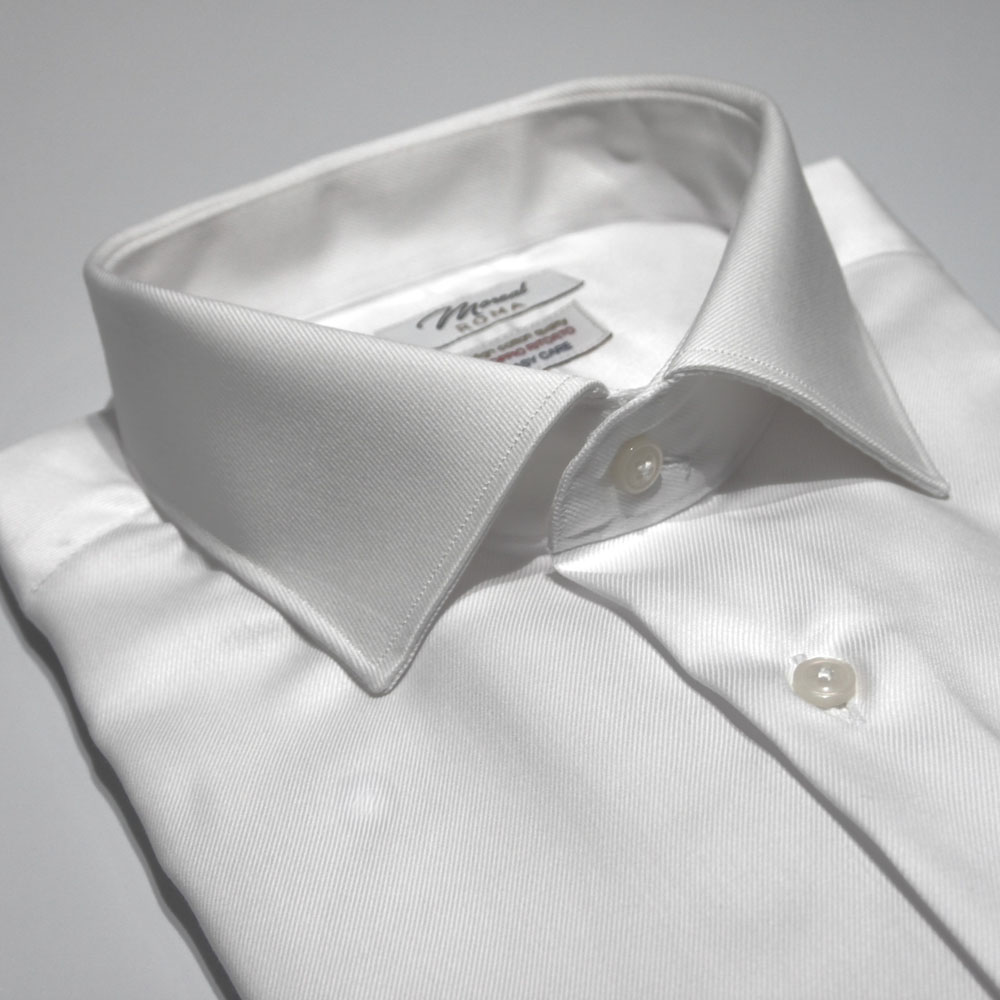 Camicia Twill Bianco | Collo Mentone e polso classico