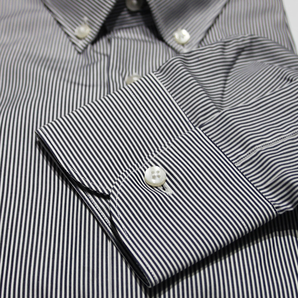 1439L BACCHETTA STRETTA BLU SCURO - 100% COTONE - COLLO SIR B.D. - POLSO CLASSICO - 79,00 _ - MOREAL ROMA (2)