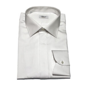 Camicia Popeline Raso Bianco | collo Parigi e polso sdoppio