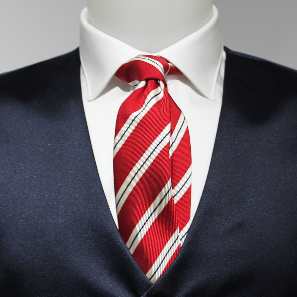 CRAVATTA VENEZIA - PURA SETA - REGIMENTAL - ROSSA,BLU,BIANCA - 49,00_ - MOREAL ROMA (1)