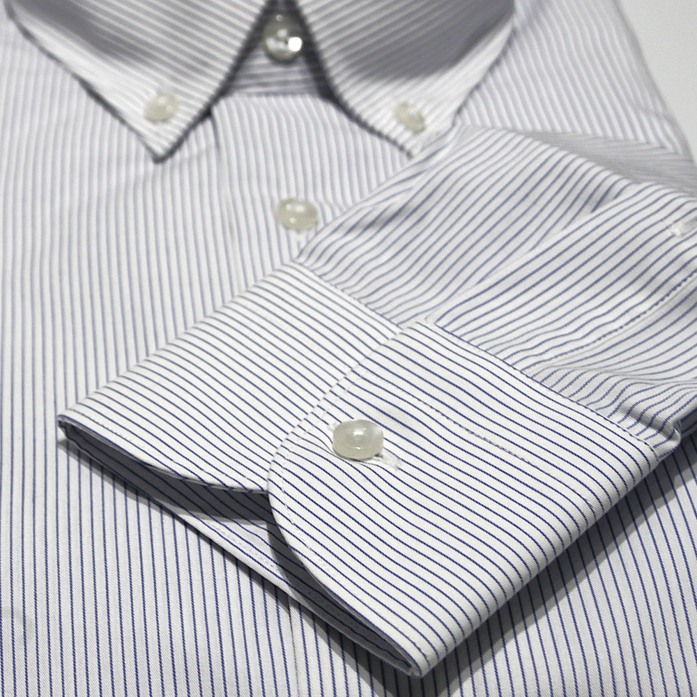 Moreal Roma 923J ZEPHIRE MILLERIGHE BLU - 100% COTONE - COLLO SIR B.D. - POLSO CLASSICO - 79,00 _ - MOREAL ROMA (1)