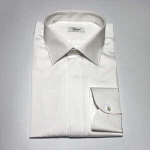 Moreal Roma 932L COTONE RASATO BIANCO - DOPPIO RITORTO - CANNELLO COPERTO - COLLO PARIGI - POLSO SDOPPIO PER GEMELLO + BOTTONE (2)